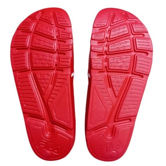 Fila Sleek Slide ST Women's Red White Slip On Slide Sandals Size 8 Men's Size 7 - Picture 3 of 10